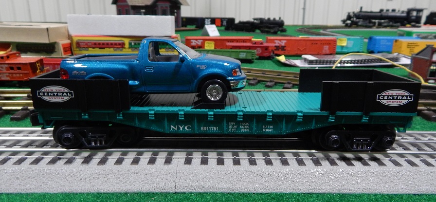K-Line K661-1751 NYC Flat Car with Pickup Truck and Figures O27-Scale